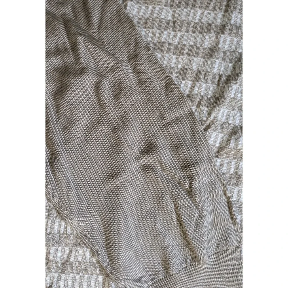 Vtg Pronto Uomo Sweater 2XL Beige Knit Rayon Cotton Mens Pullover Hong Kong XXL